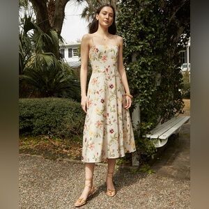 NWT Khalani Floral Linen Dress
